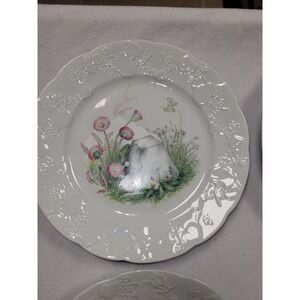 6 Pierre Sauvage France Cheese/Dessert Plates Floral Butterfly Cottagecore Decor